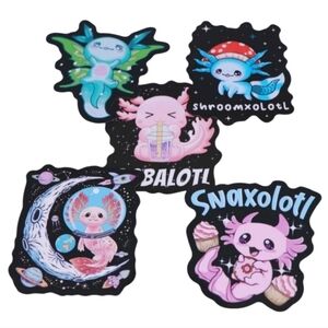 Axolotl bundle sticker pack waterbottle stickers,‎ laptop stickers